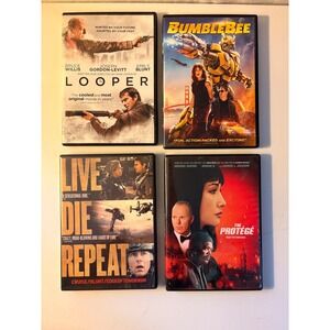 Sci-FiAction DVD Lot Looper Bumblebee Live Die Repeat The Protege 4 Movie Bundle